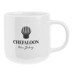 Capri Ceramic Mug, 13.5 oz - White - Silk Screen