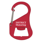 Carabiner with Bottle Opener - Red - Laser