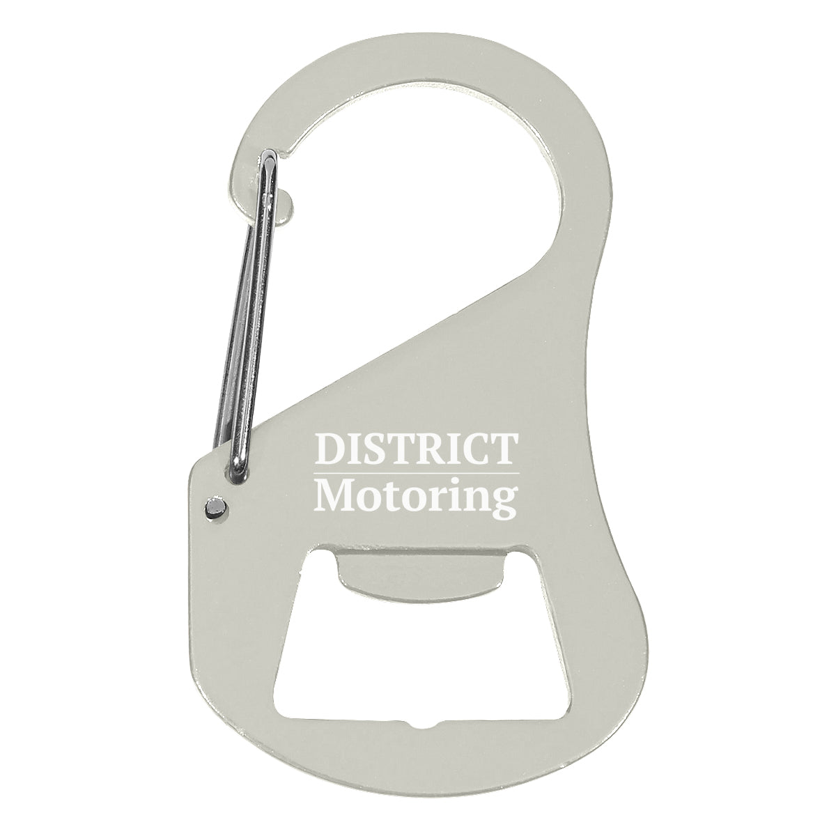 Carabiner with Bottle Opener - Silver - Laser