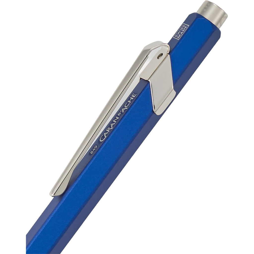 Caran d'Ache 849 Ballpoint Pen, Colormat-X - Dark Blue - Detail