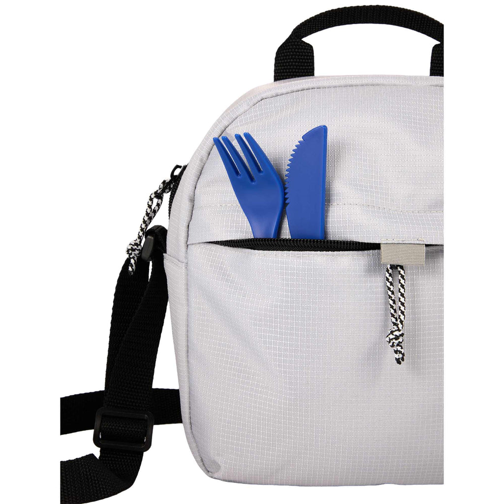 Caribou Recycled Lunch Cooler for 6 Cans Transfer - Beige - Propped 2