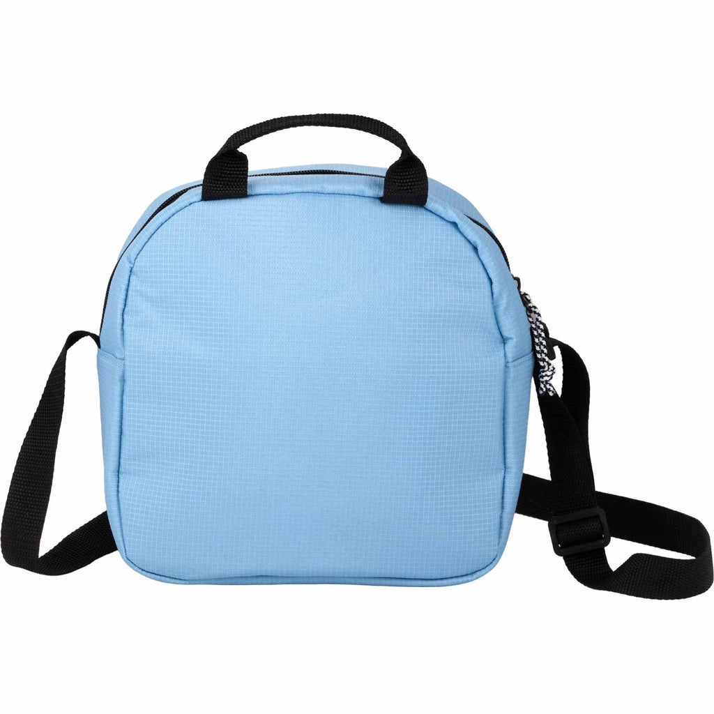 Caribou Recycled Lunch Cooler for 6 Cans Transfer - Light Blue - Back