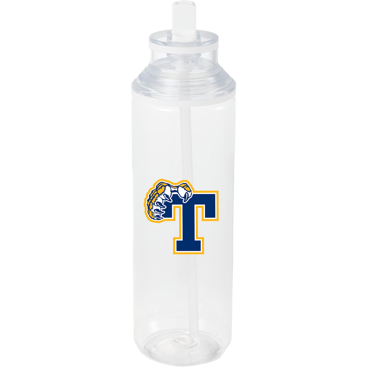 Carol Straw Sports Bottle in Recycled PET, 30 oz - Clear - Front