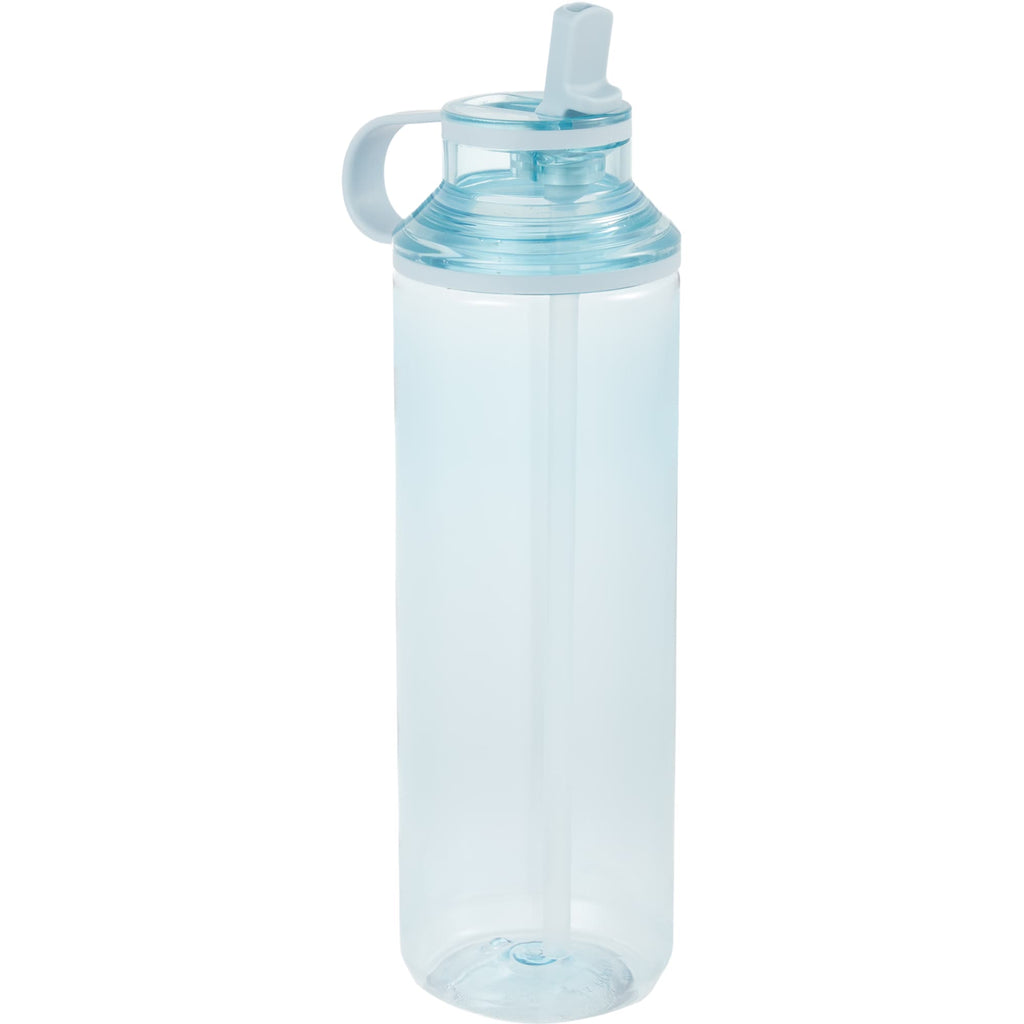 Carol Straw Sports Bottle in Recycled PET, 30 oz - Light Blue - Right Angle