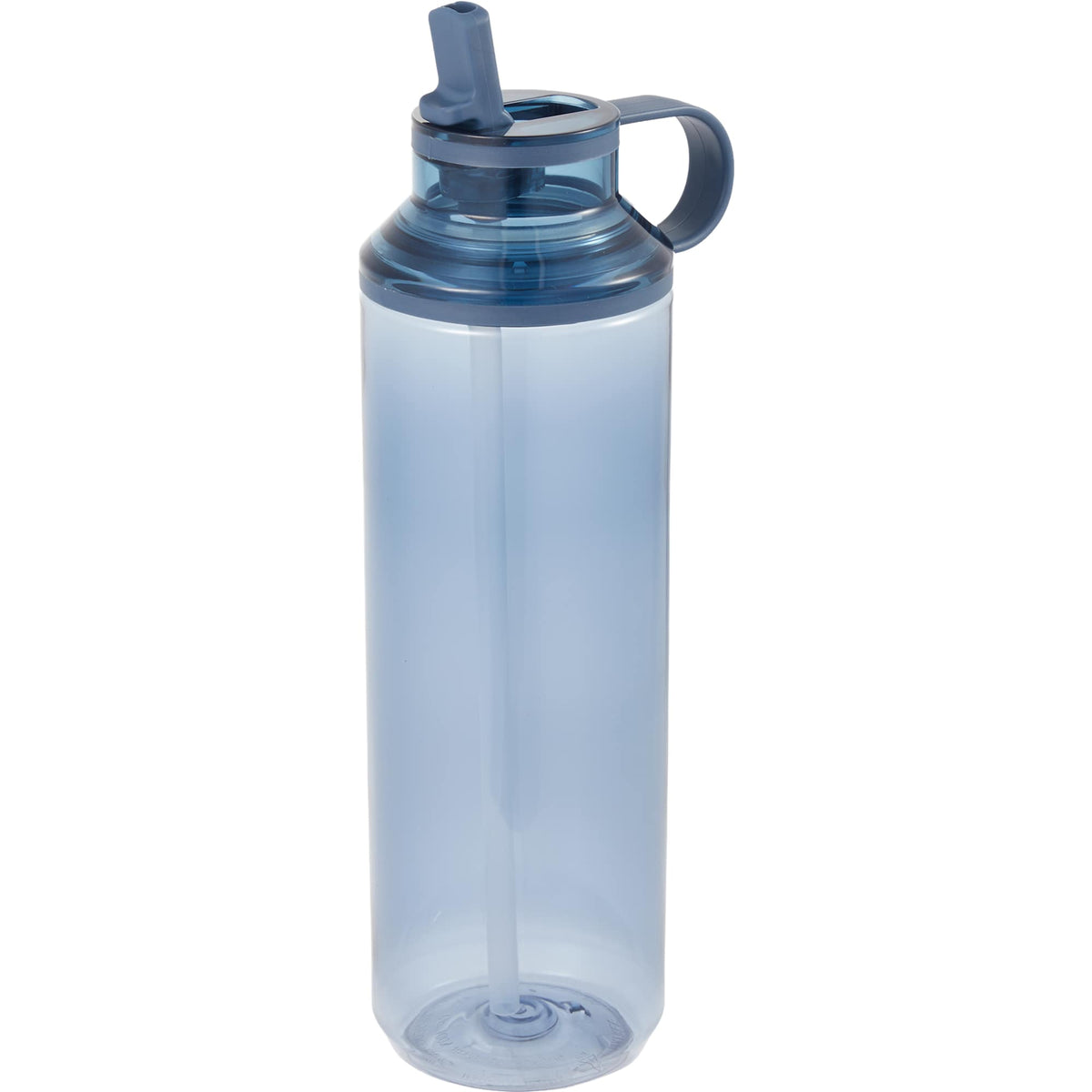 Carol Straw Sports Bottle in Recycled PET, 30 oz - Midnight Blue - Left Angle