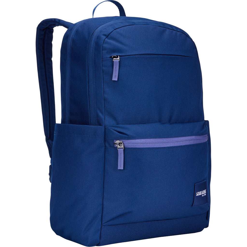 Case Logic Uplink Recycled Laptop Backpack, 26L Embroidery - Navy Blue - Right Angle 4