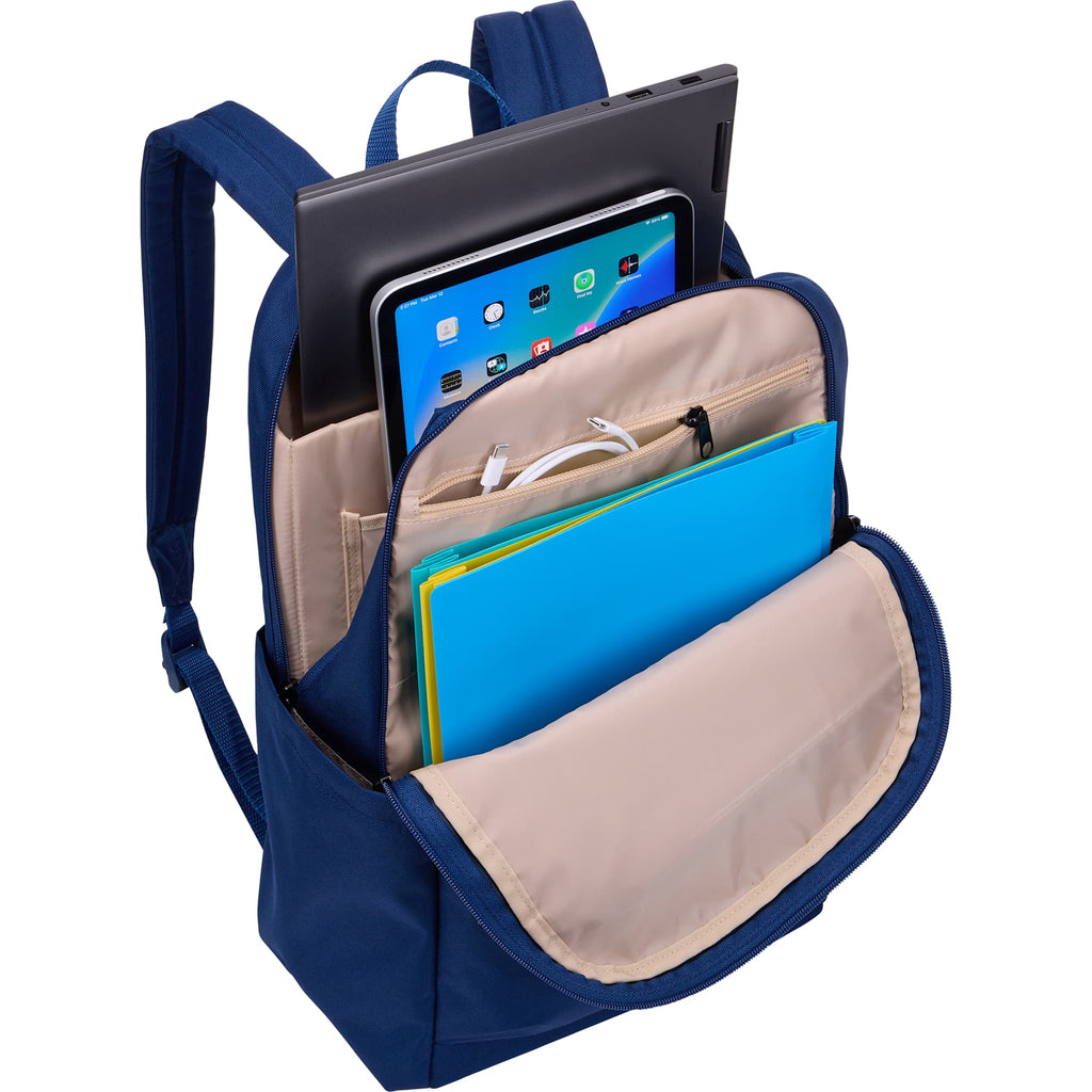 Case Logic Uplink Recycled Laptop Backpack, 26L Embroidery - Navy Blue - Right Angle