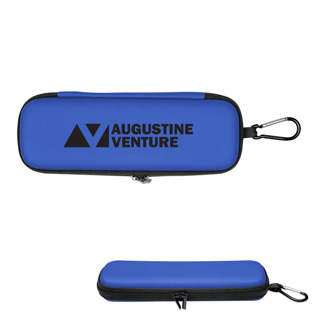 Case with a Carabiner, Protective - Blue - Silk Screen