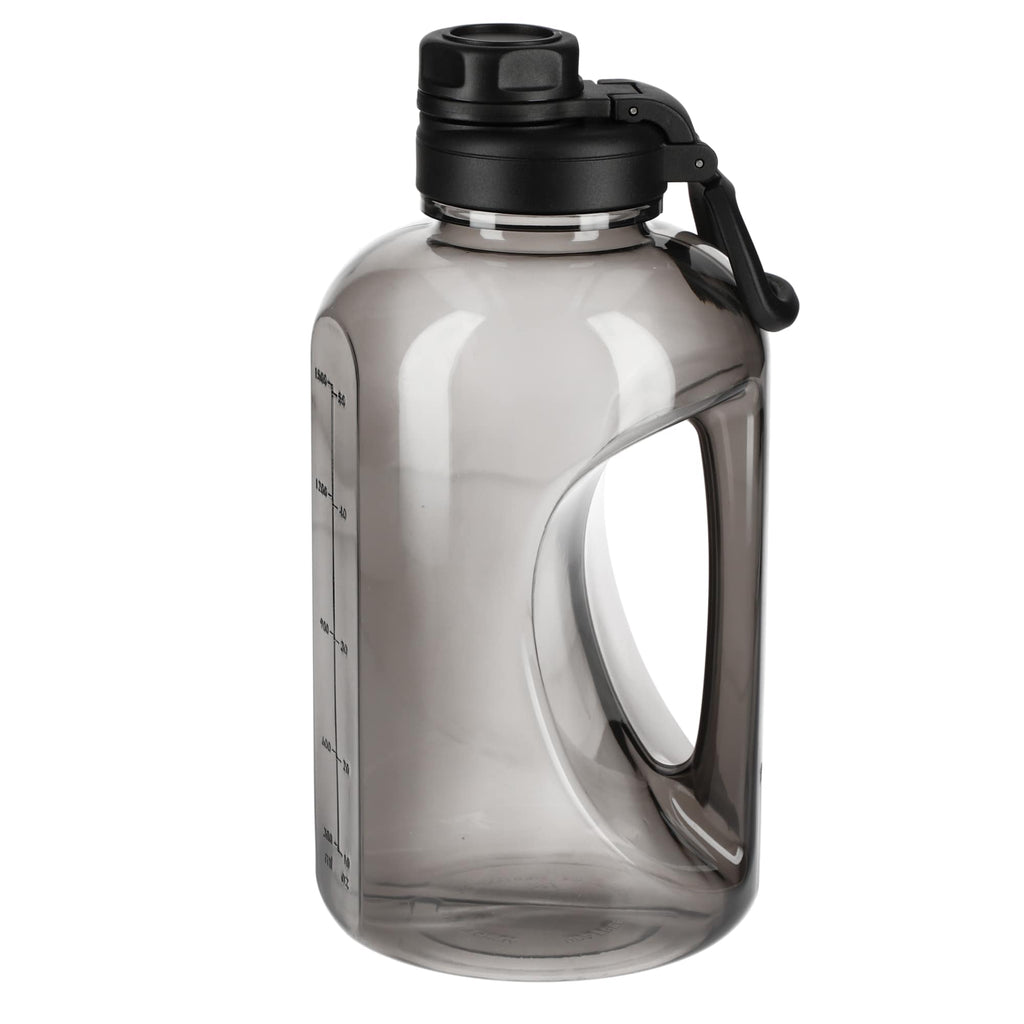 Cena Half Gallon Sports Jug in Recycled Plastic, 64 oz - Charcoal - Left Side 4
