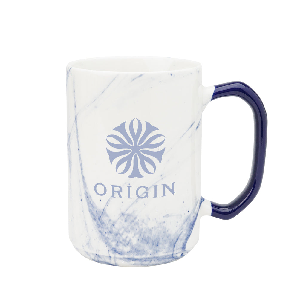 Ceramic Mug with Marble Finish, 15 oz - Laser