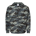 Champion Unisex Packable Anorak Jacket Embroidery - Concrete Camo - Front