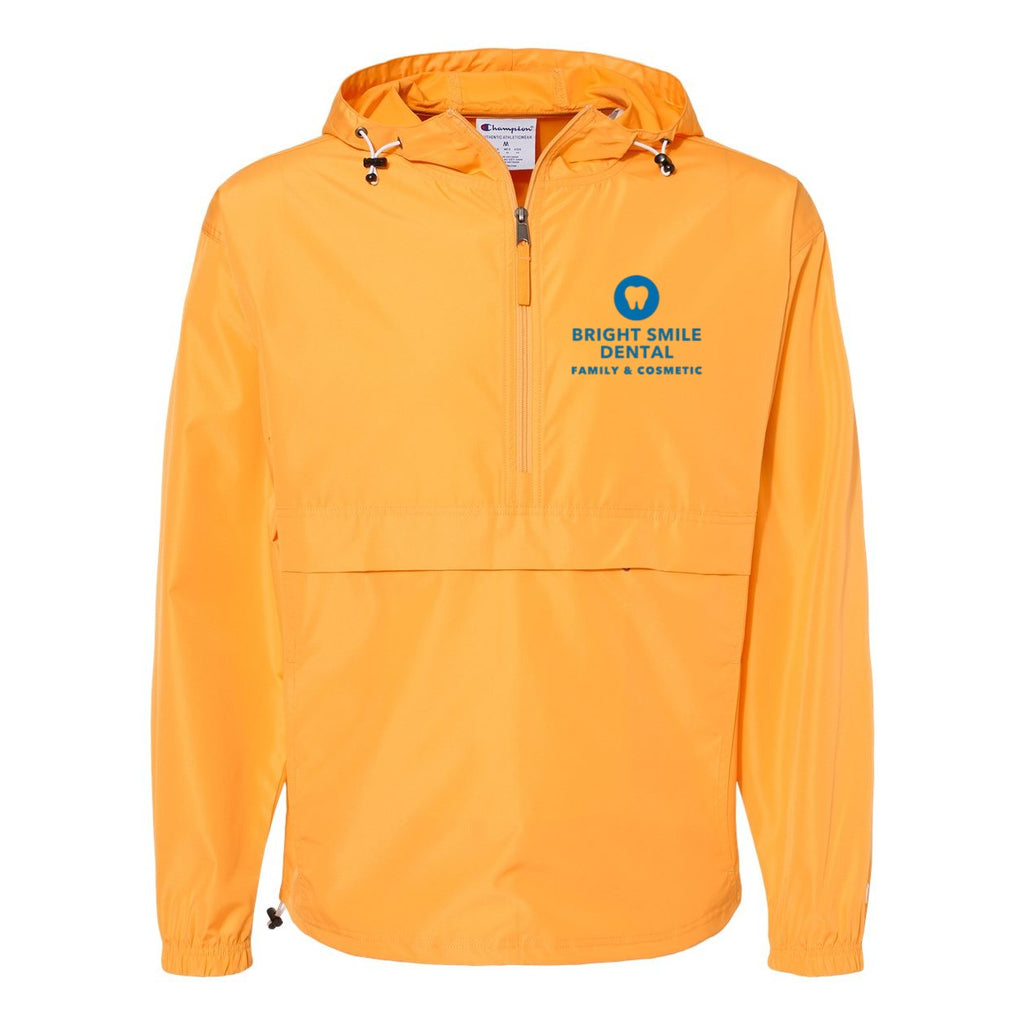 Champion Unisex Packable Anorak Jacket Embroidery - Gold - Front