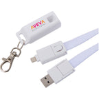 Charging Lanyard with 5-in-1 Cable, 40W - White - Detail