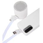 Charging Lanyard with 5-in-1 Cable, 40W - White - Propped