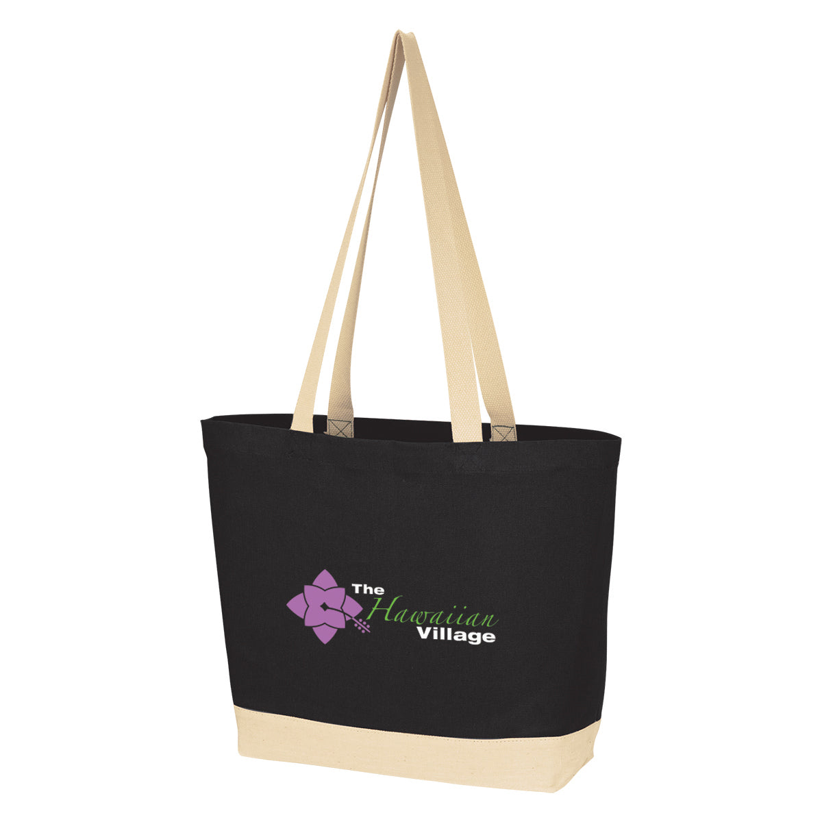 Charlie Cotton Tote Bag, 10 oz - Black - Colorbrite