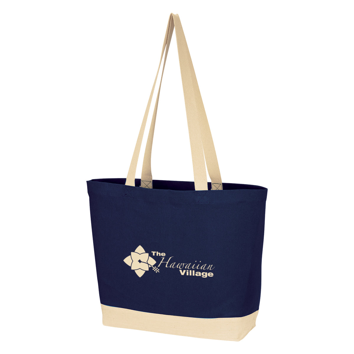 Charlie Cotton Tote Bag, 10 oz - Navy - Silk Screen