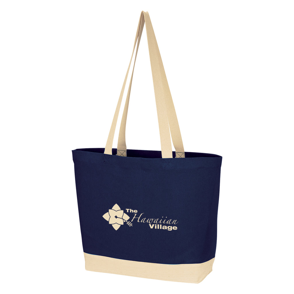 Charlie Cotton Tote Bag, 10 oz - Navy - Silk Screen
