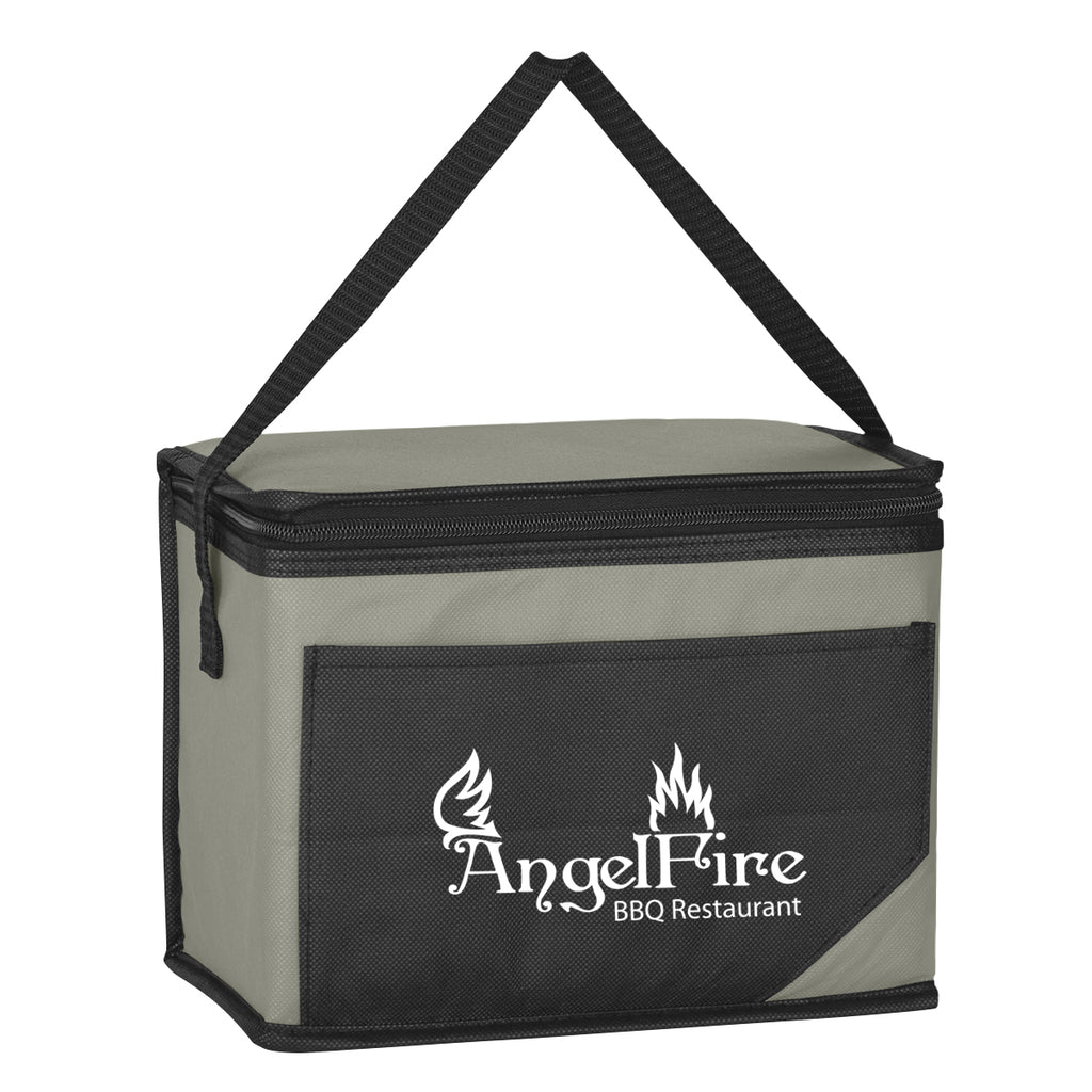 Chow Time Cooler Bag, Non-Woven - Black with Gray - Silk Screen