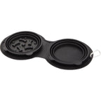 ChowTime Collapsible Dual Pet Bowl with Slow Feeder - Black - Detail