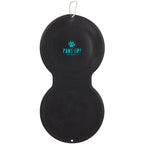 ChowTime Collapsible Dual Pet Bowl with Slow Feeder - Black - Front