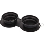 ChowTime Collapsible Dual Pet Bowl with Slow Feeder - Black - Left Angle