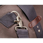 Classic Cotton Canvas Duffel Bag with Clip Down Sides, 20 Inches Debossing - Gray - Photo 4