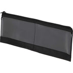 Clear Panel Travel Organizer with Two Zip Compartments - Black - Left Angle