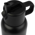 Clio Insulated Straw Lid Bottle in Recycled Steel, 22 oz Laser Engraving - Black - Detail 2
