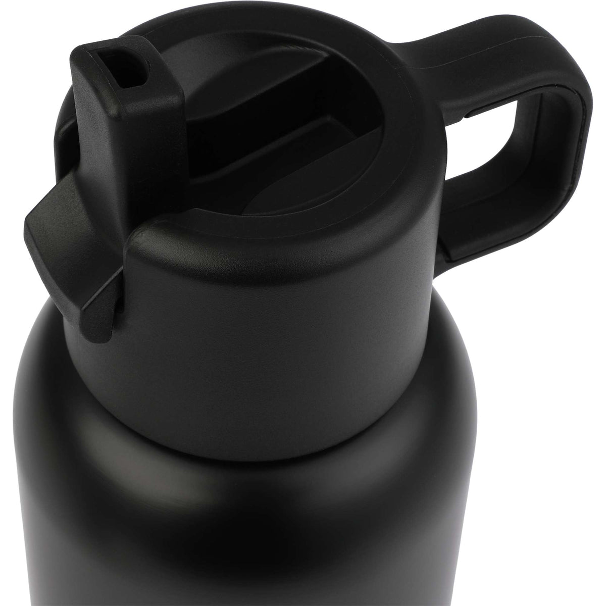 Clio Insulated Straw Lid Bottle in Recycled Steel, 22 oz Laser Engraving - Black - Detail 2