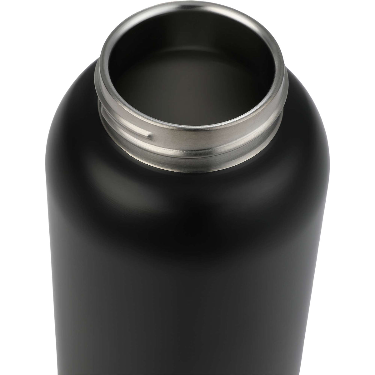Clio Insulated Straw Lid Bottle in Recycled Steel, 22 oz Laser Engraving - Black - Detail