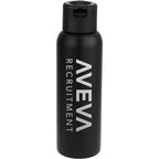 Clio Insulated Straw Lid Bottle in Recycled Steel, 22 oz Laser Engraving - Black - Front