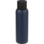 Clio Insulated Straw Lid Bottle in Recycled Steel, 22 oz Laser Engraving - Navy - Back