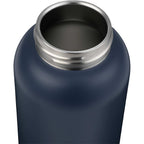 Clio Insulated Straw Lid Bottle in Recycled Steel, 22 oz Laser Engraving - Navy - Detail