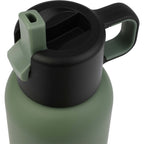 Clio Insulated Straw Lid Bottle in Recycled Steel, 22 oz Laser Engraving - Sage - Detail 2