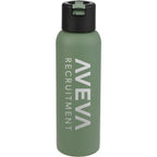 Clio Insulated Straw Lid Bottle in Recycled Steel, 22 oz Laser Engraving - Sage - Front