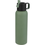 Clio Insulated Straw Lid Bottle in Recycled Steel, 22 oz Laser Engraving - Sage - Right Angle