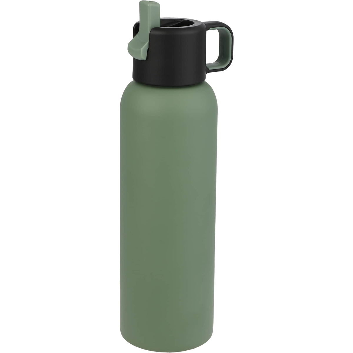 Clio Insulated Straw Lid Bottle in Recycled Steel, 22 oz Laser Engraving - Sage - Right Angle
