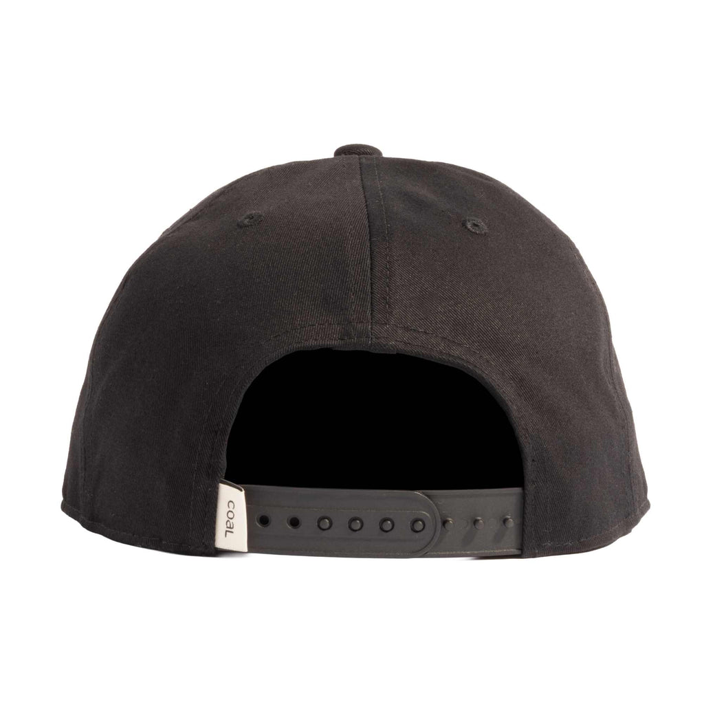 Coal Atlas Five Panel Cap with Rope Detail Transfer - Black - Back