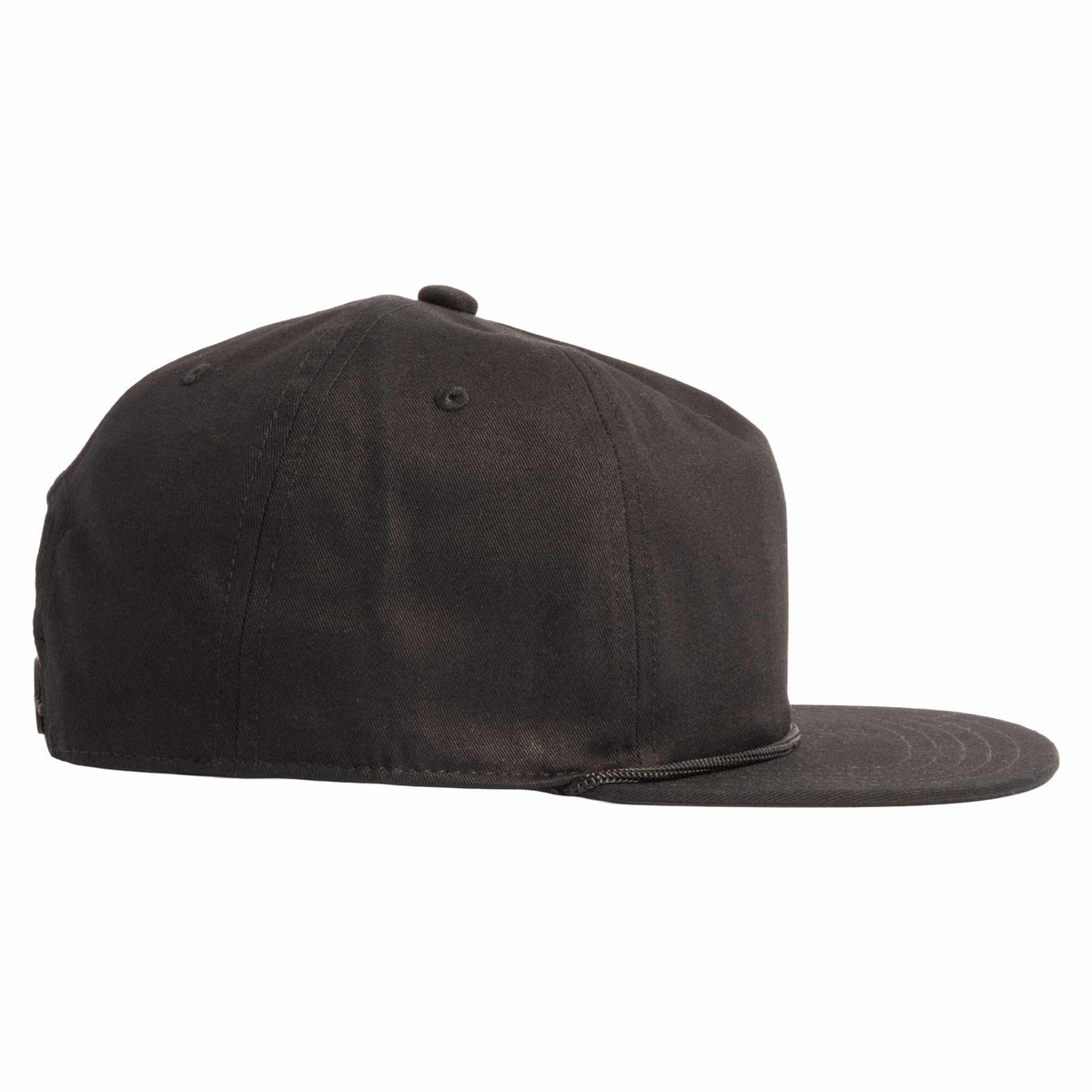 Coal Atlas Five Panel Cap with Rope Detail Transfer - Black - Right