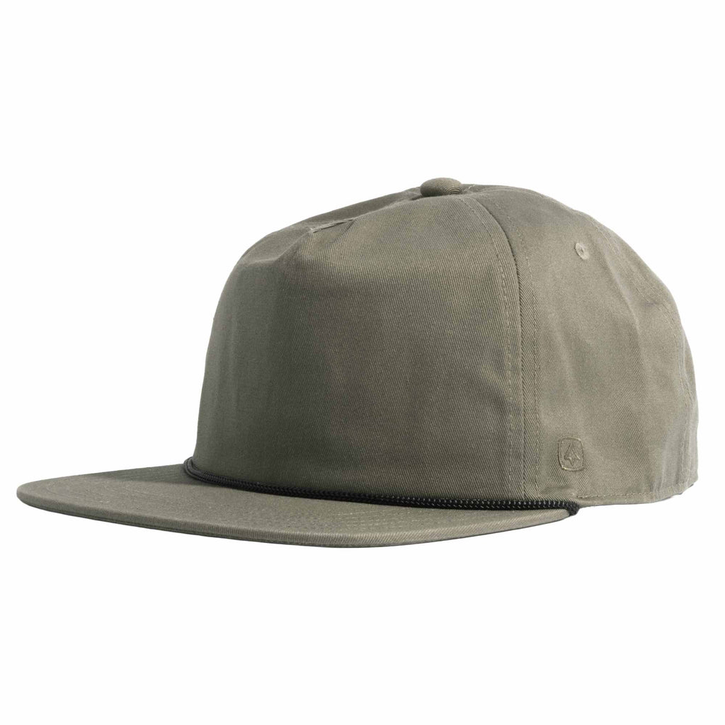 Coal Atlas Five Panel Cap with Rope Detail Transfer - Loden - Left Angle