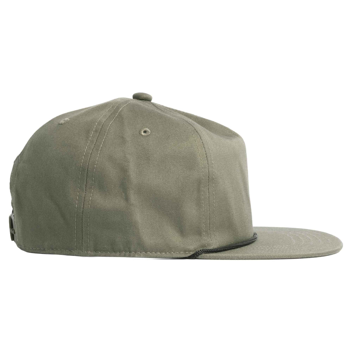 Coal Atlas Five Panel Cap with Rope Detail Transfer - Loden - Right