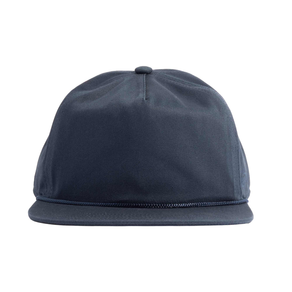Coal Atlas Five Panel Cap with Rope Detail Transfer - Vintage Navy - Front