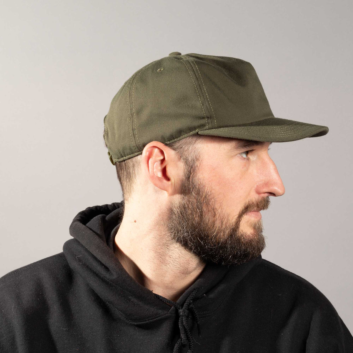 Coal Bronson Unstructured Cap in Recycled Twill Transfer - Loden - Front On Model