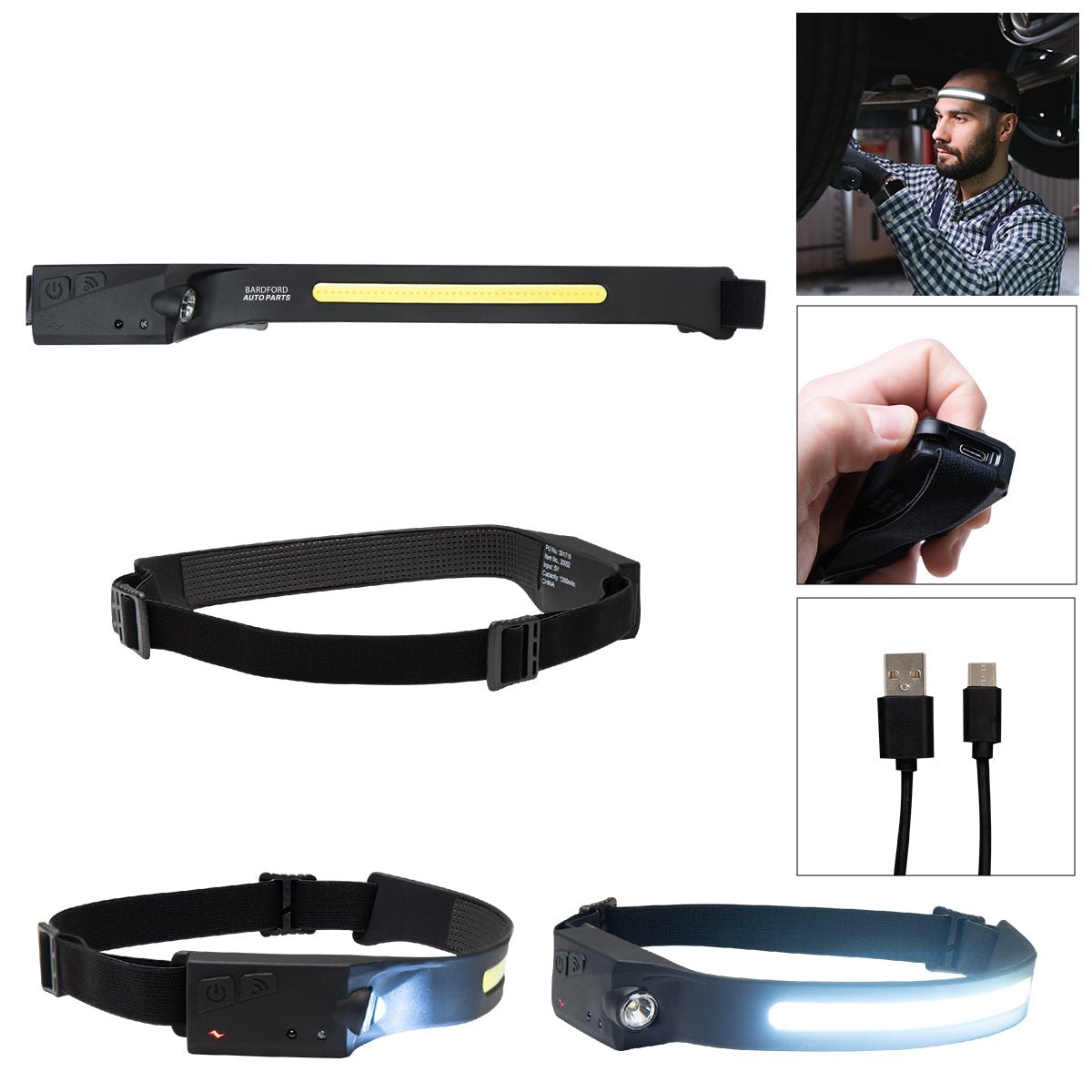 COB Headlamp, Rechargeable - Rechargeable COB Headlamp