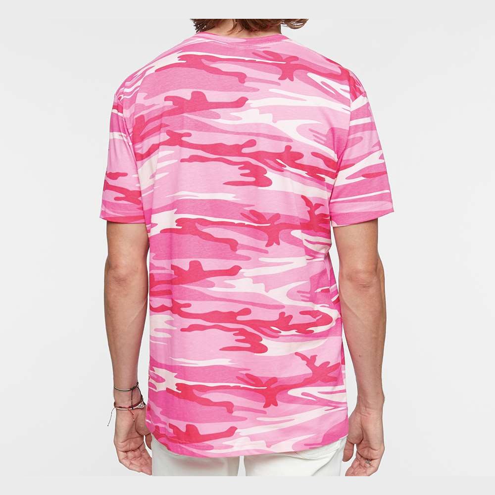 Code Five Unisex Camo Tee - Pink Woodland - On Model Back
