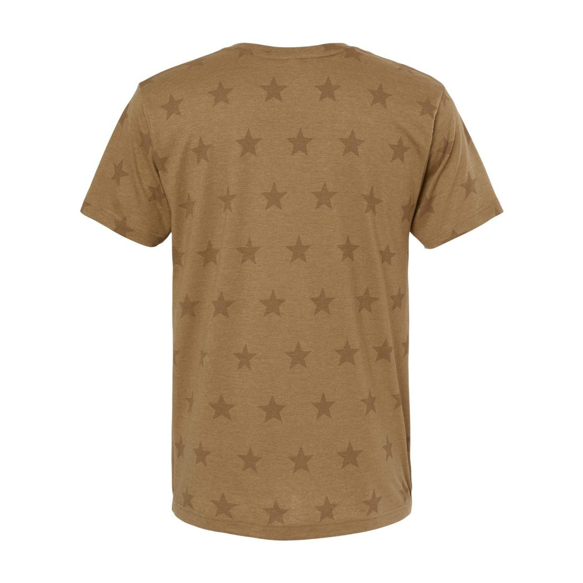 Code Five Unisex Star Print Tee - Coyote Brown Star - Back