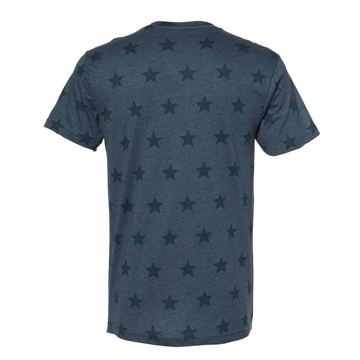 Code Five Unisex Star Print Tee - Denim Star - Back