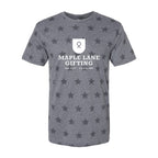 Code Five Unisex Star Print Tee - Granite Heather Star - Front