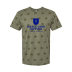 Code Five Unisex Star Print Tee - Military Green Star - Front