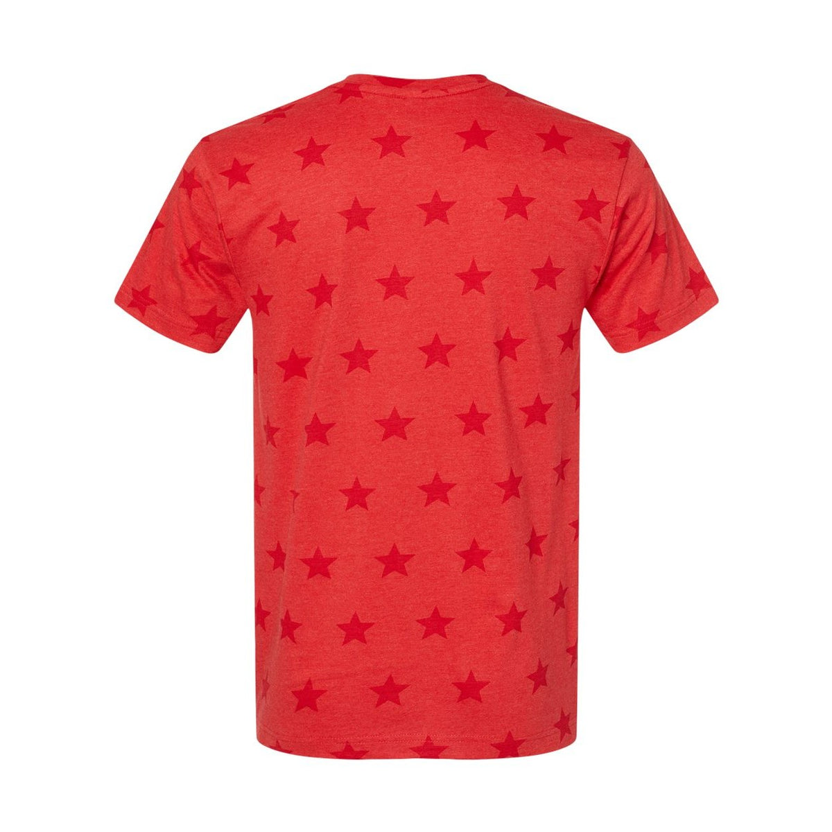 Code Five Unisex Star Print Tee - Red Star - Back